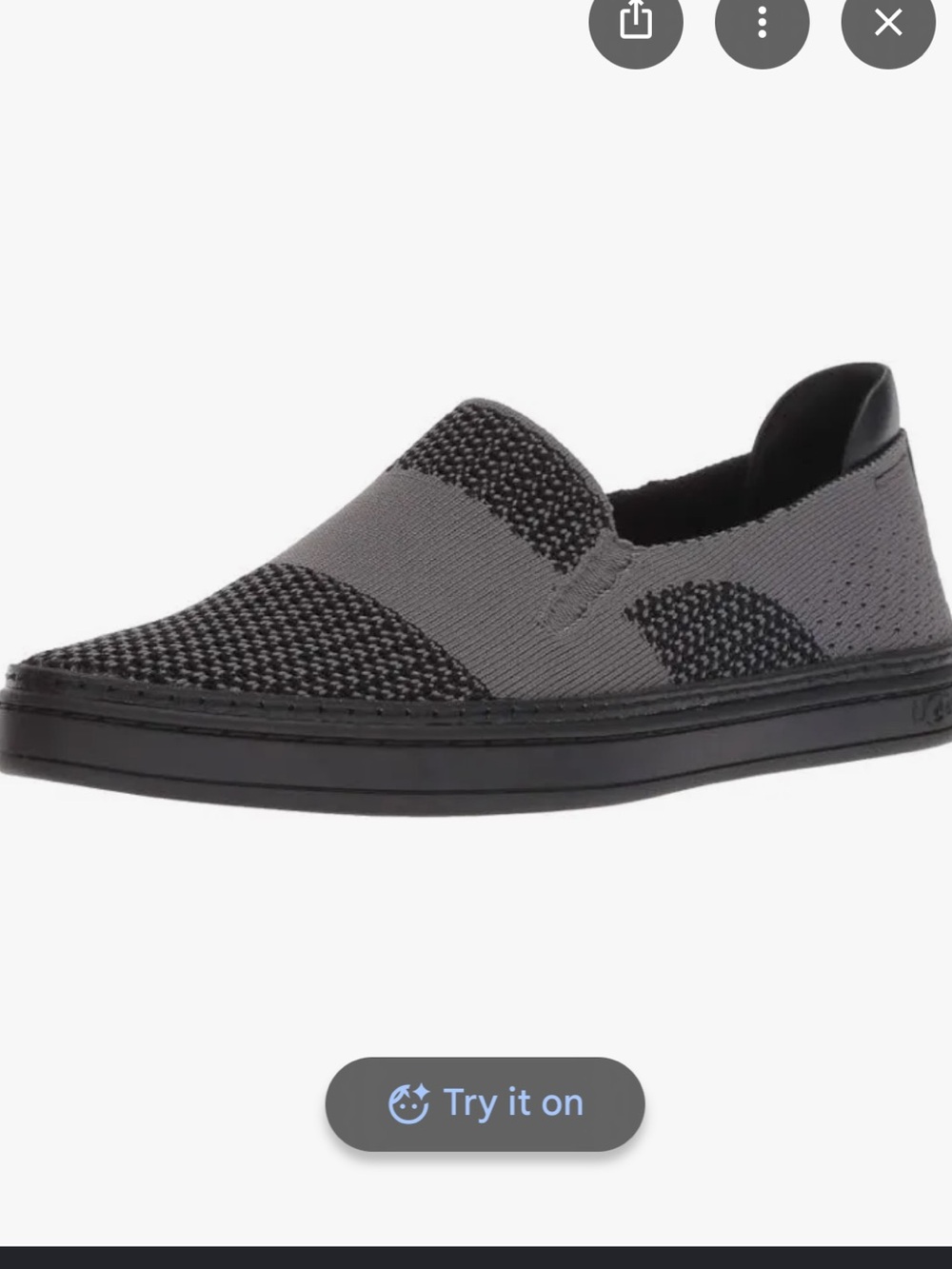 UGG Sammy Slip-On Leather Sneakers Heather Gray - Picture 8 of 8